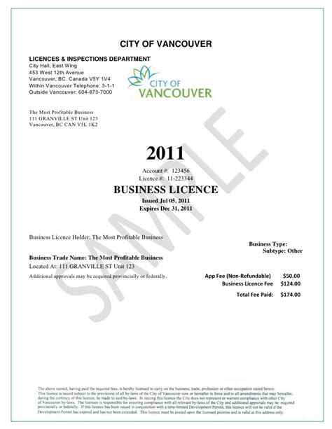 vancouver business license|Get a business licence .